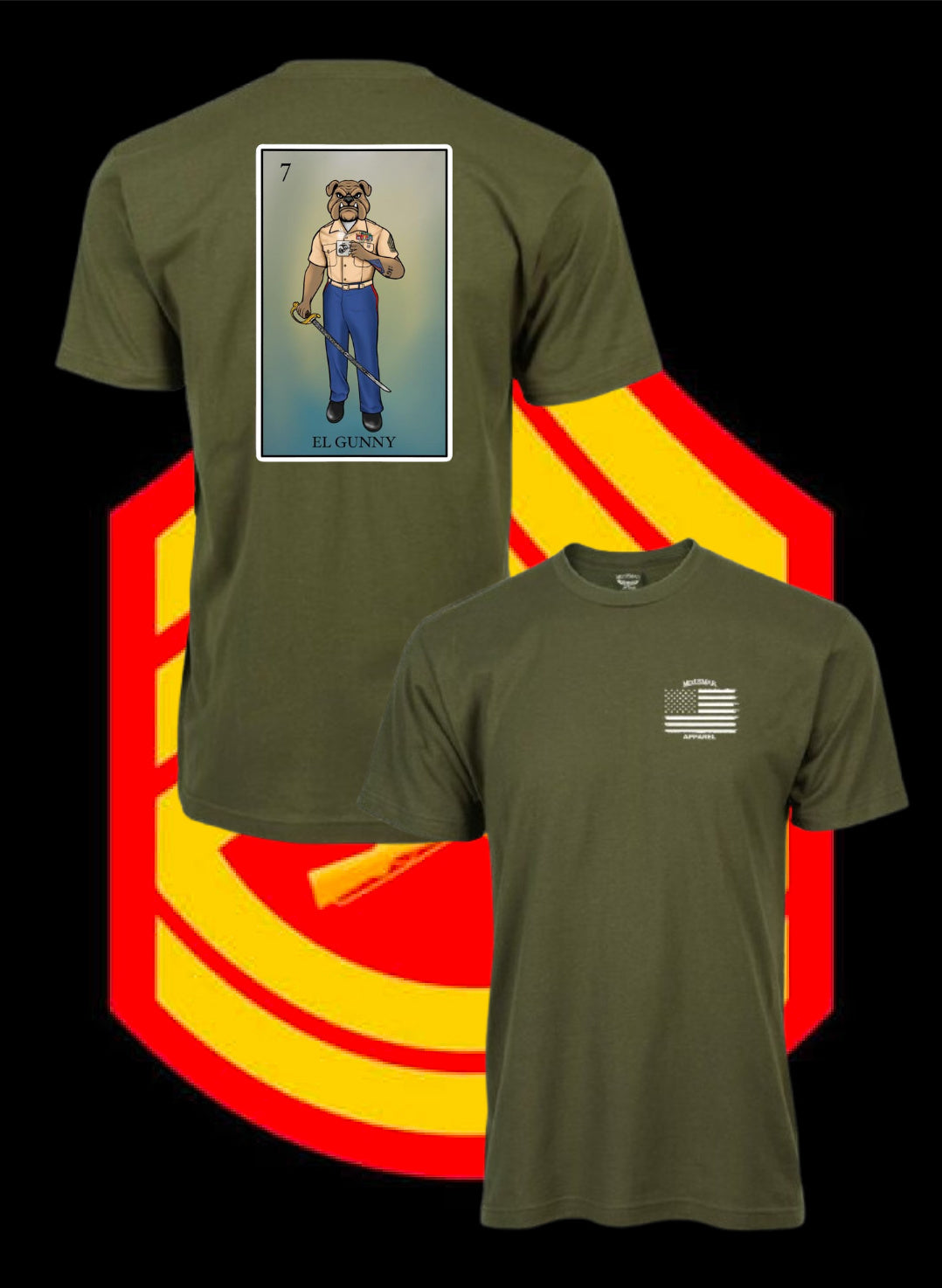 El Gunny Loteria T Shirt by La Linea MEXUSMAR