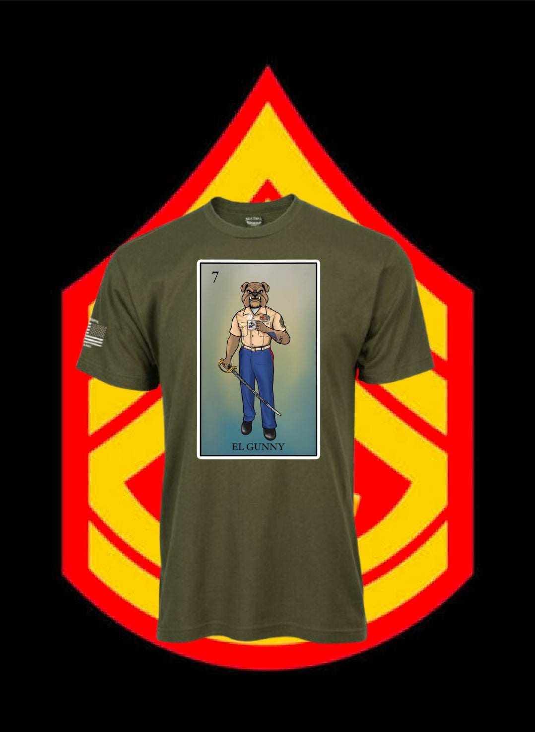 El Gunny Loteria T Shirt by La Linea MEXUSMAR