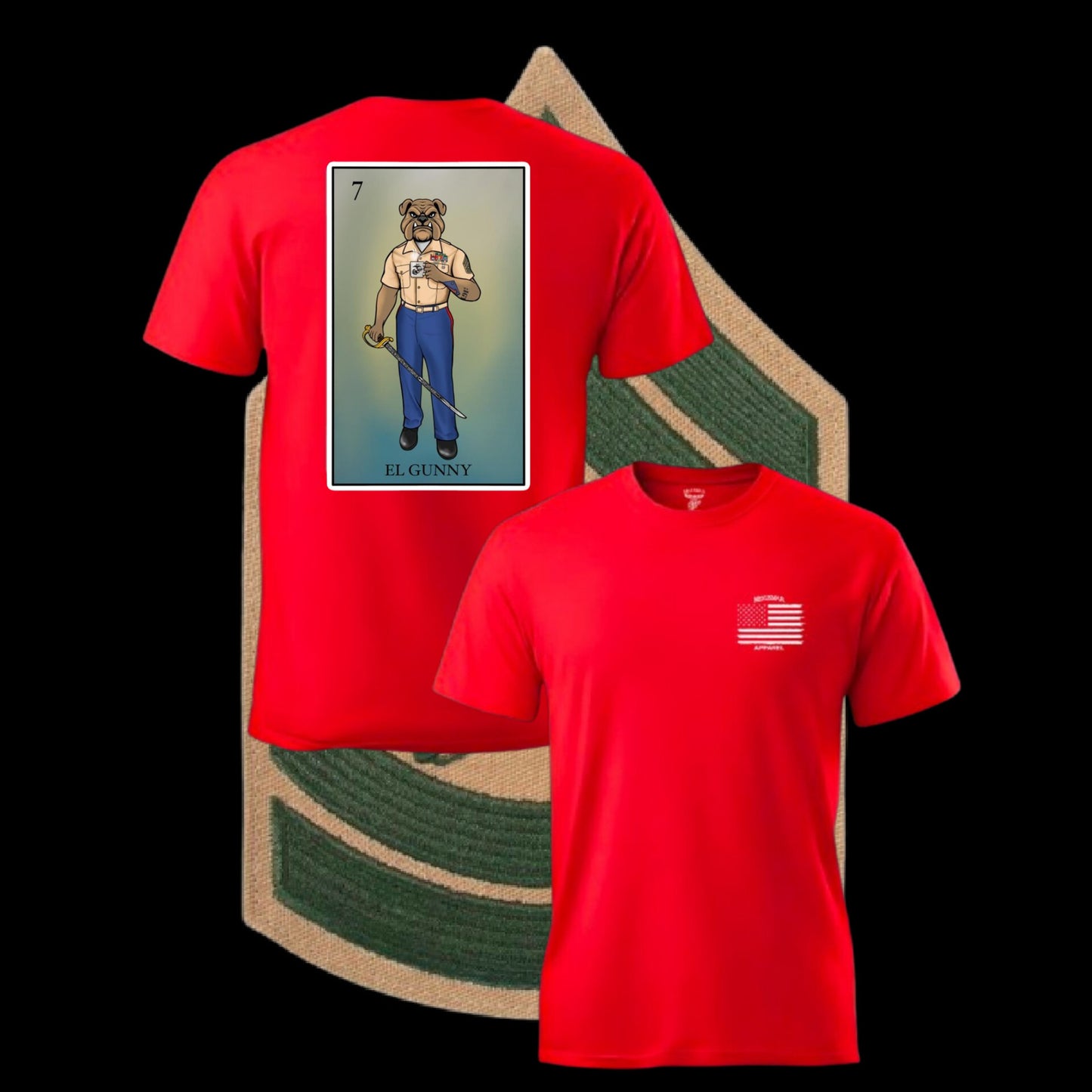 El Gunny Loteria T Shirt by La Linea MEXUSMAR