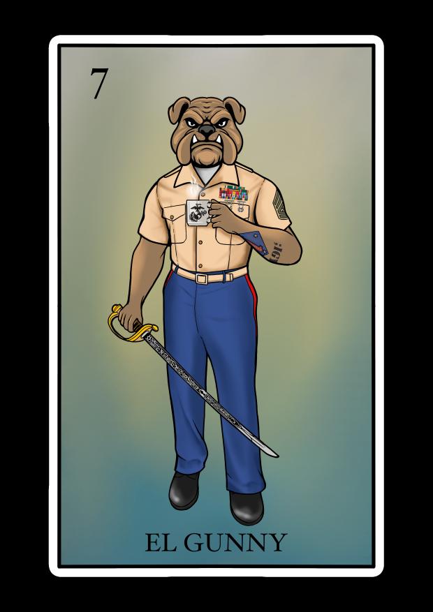 El Gunny Loteria T Shirt by La Linea MEXUSMAR