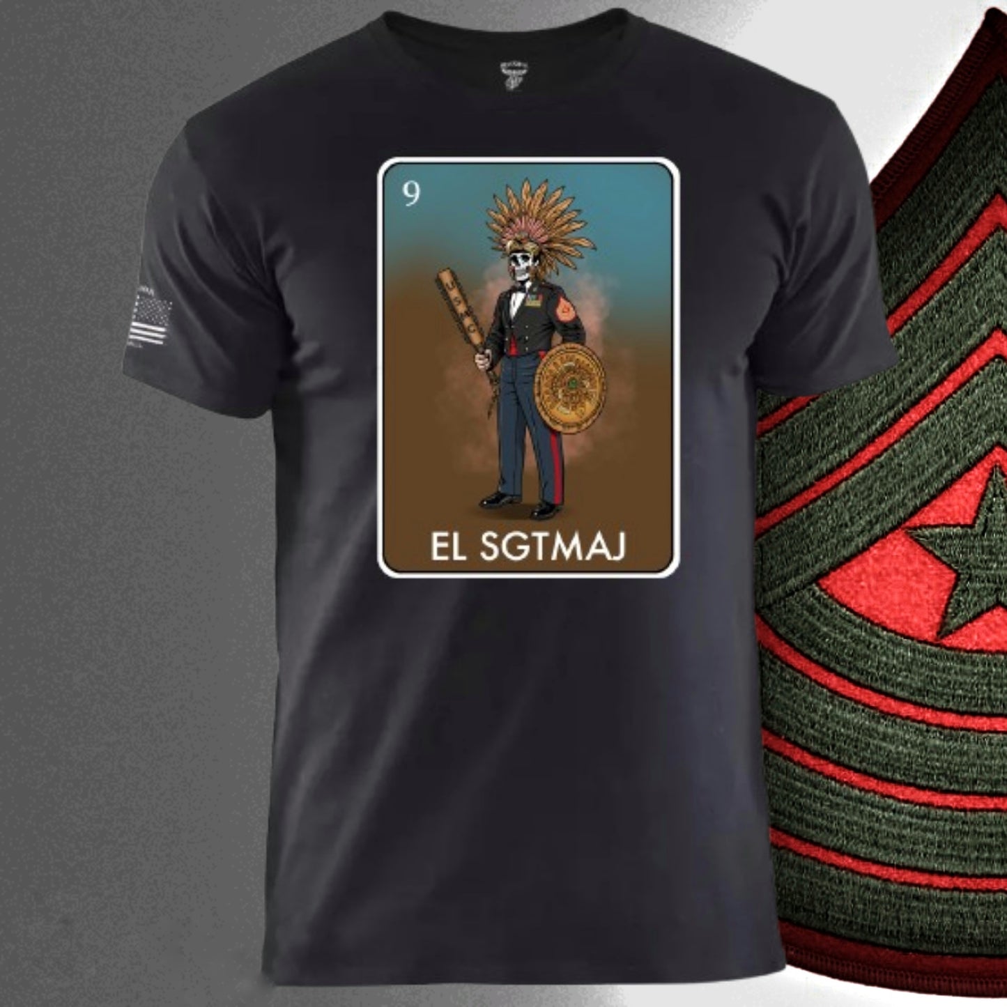 EL SGTMAJ Loteria T Shirt by La Linea MEXUSMAR