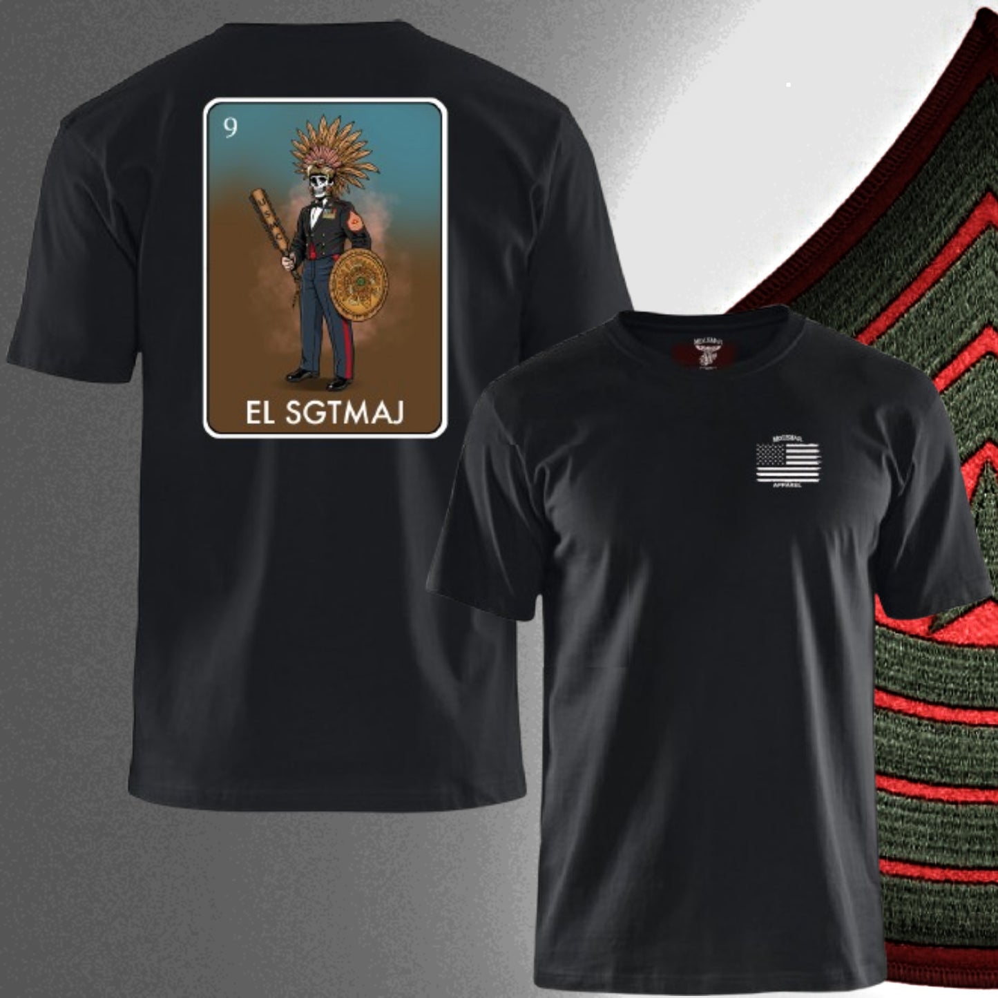 EL SGTMAJ Loteria T Shirt by La Linea MEXUSMAR