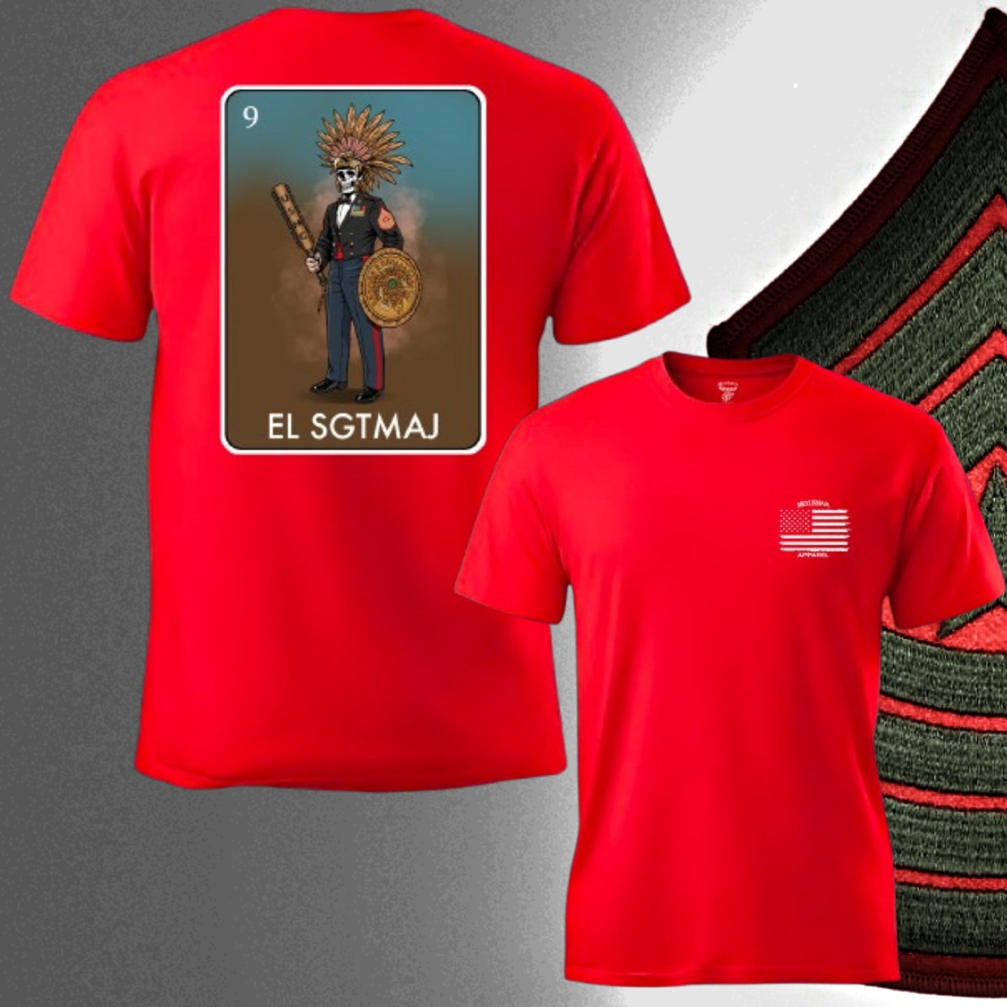 EL SGTMAJ Loteria T Shirt by La Linea MEXUSMAR