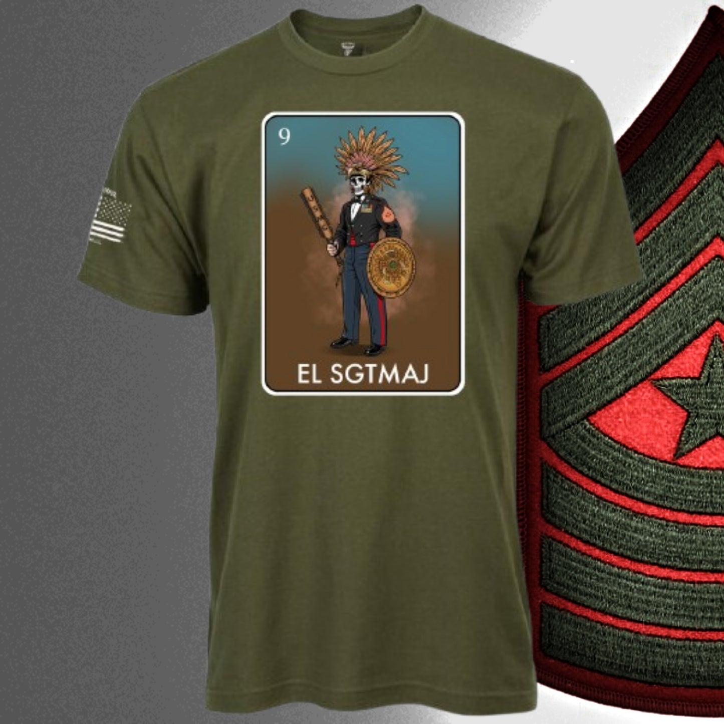 EL SGTMAJ Loteria T Shirt by La Linea MEXUSMAR