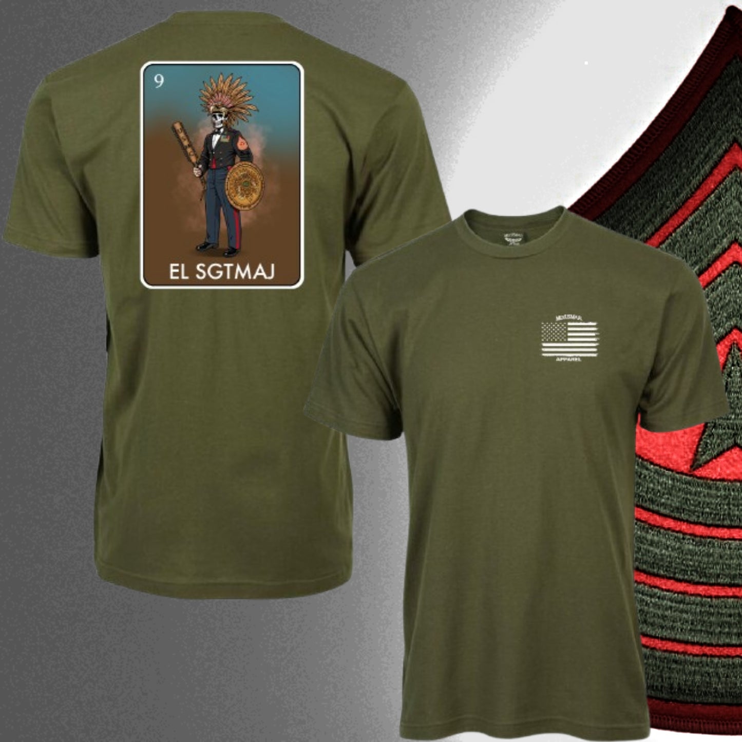 EL SGTMAJ Loteria T Shirt by La Linea MEXUSMAR