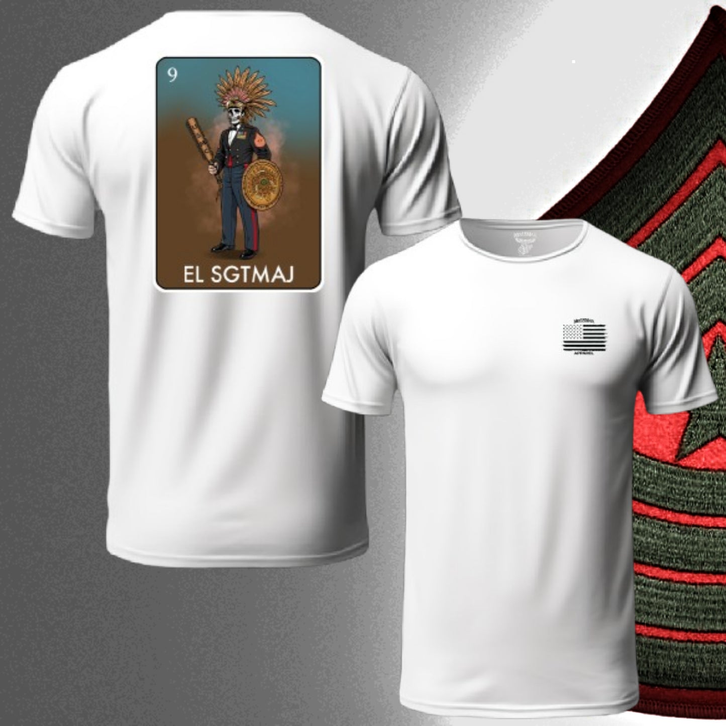 EL SGTMAJ Loteria T Shirt by La Linea MEXUSMAR
