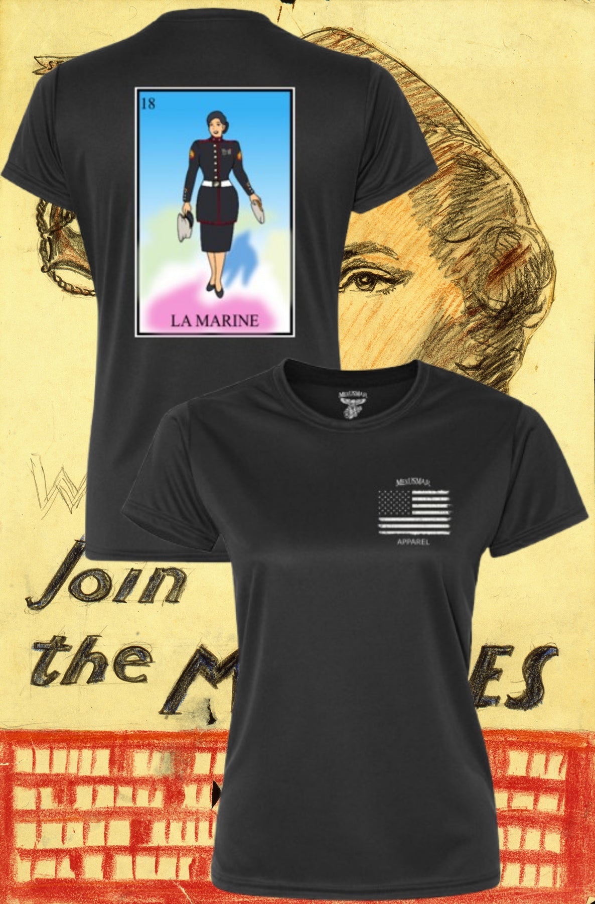 La Marine Loteria T Shirt by La Linea MEXUSMAR