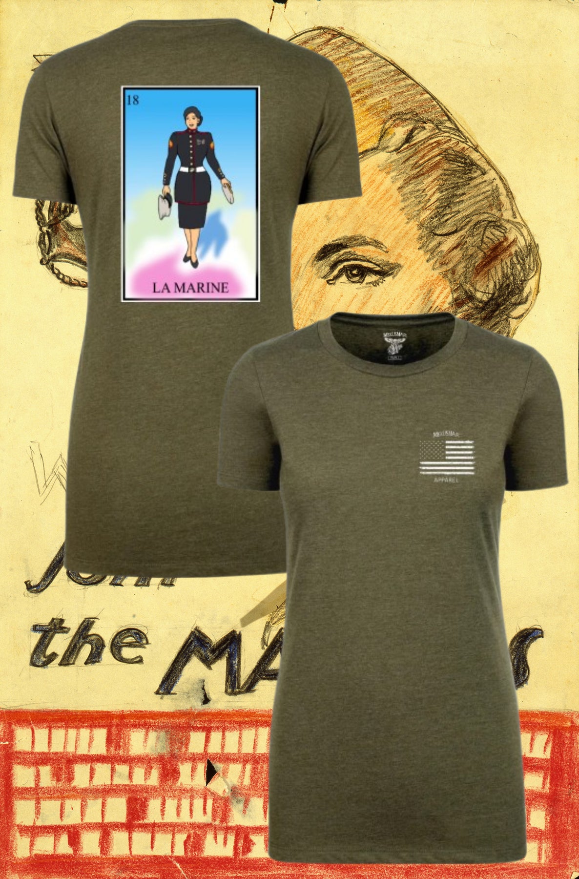 La Marine Loteria T Shirt by La Linea MEXUSMAR