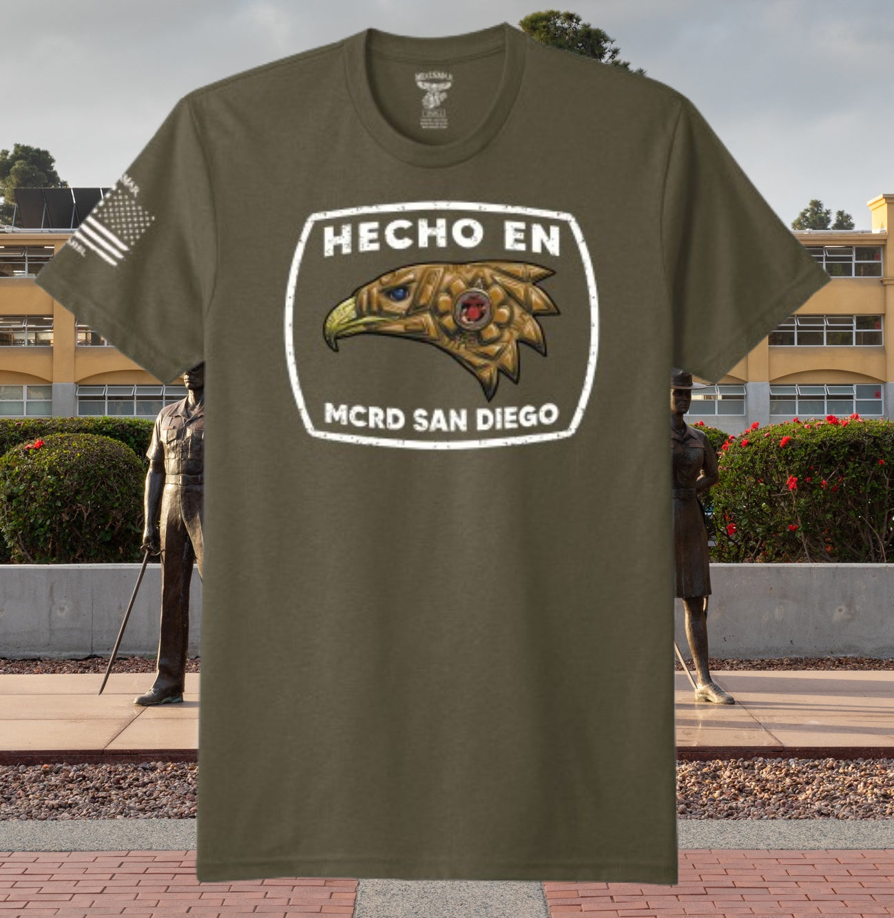 Hecho en MCRD San Diego/Parris Island T Shirt by MEXUSMAR Apparel