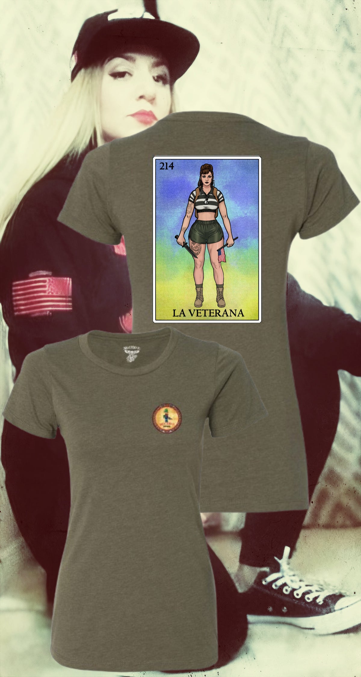 LA VETERANA LOTERIA T-SHIRT by MEXUSMAR