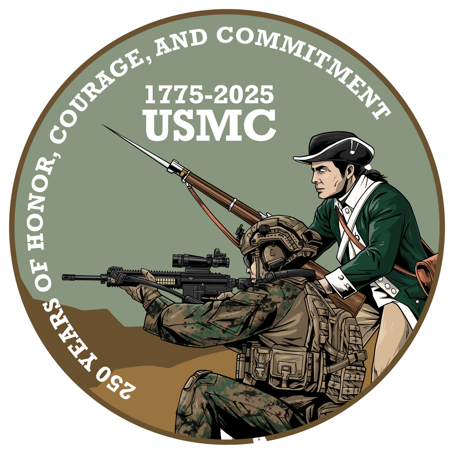 The 250th USMC Birthday T-Shirt by LZH Hockey