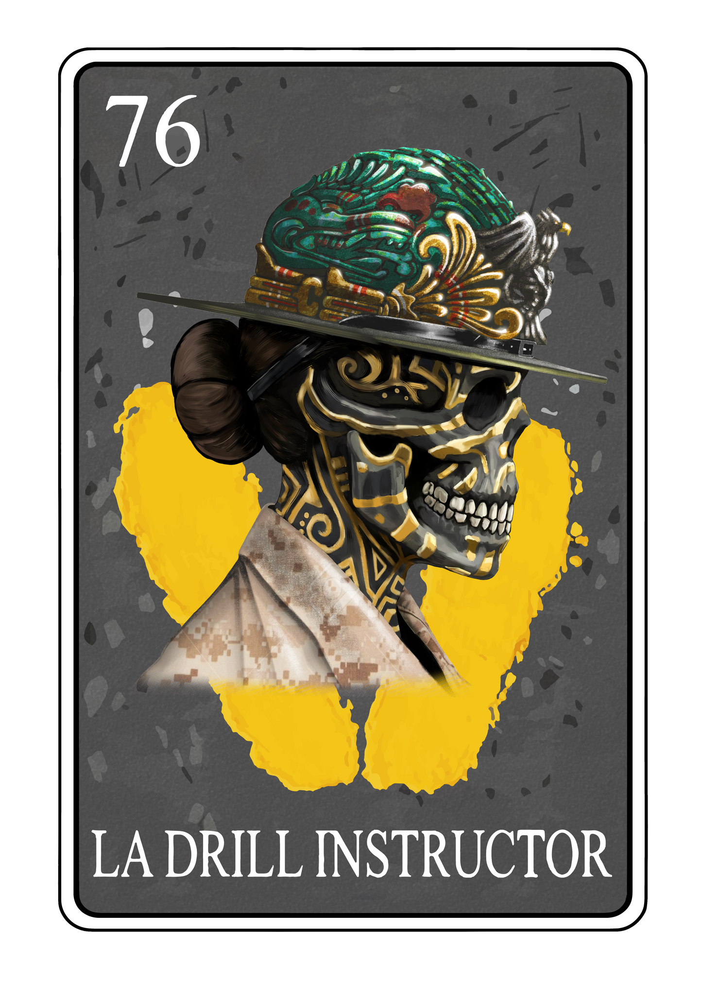 La Drill Instructor Lotería T Shirt by La Linea MEXUSMAR