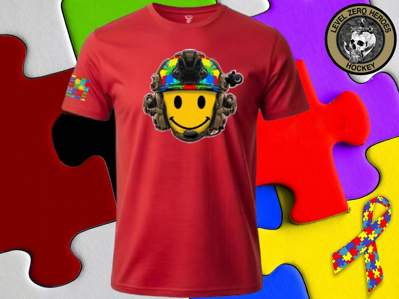 The Autism Tactical T Shirt by LZH Hockey