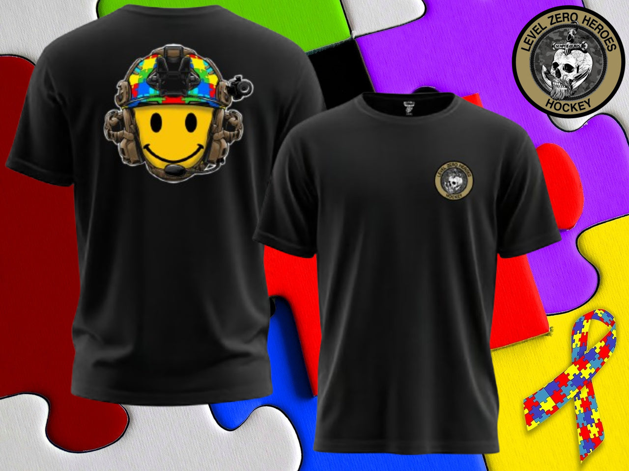 The Autism Tactical T Shirt by LZH Hockey