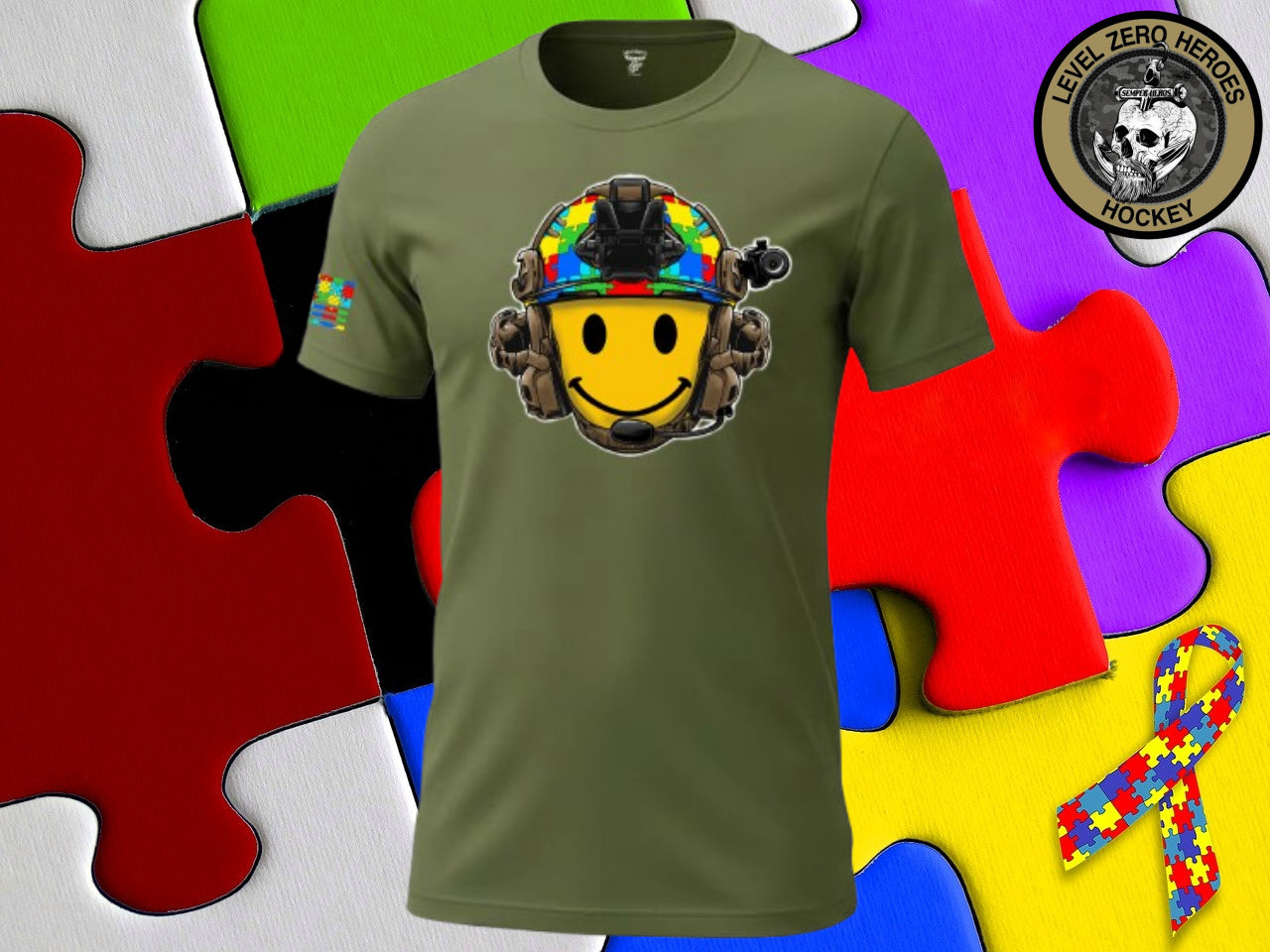 The Autism Tactical T Shirt by LZH Hockey