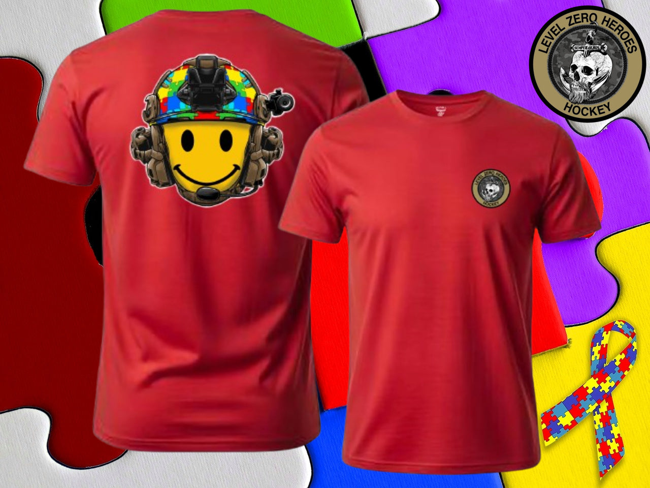 The Autism Tactical T Shirt by LZH Hockey
