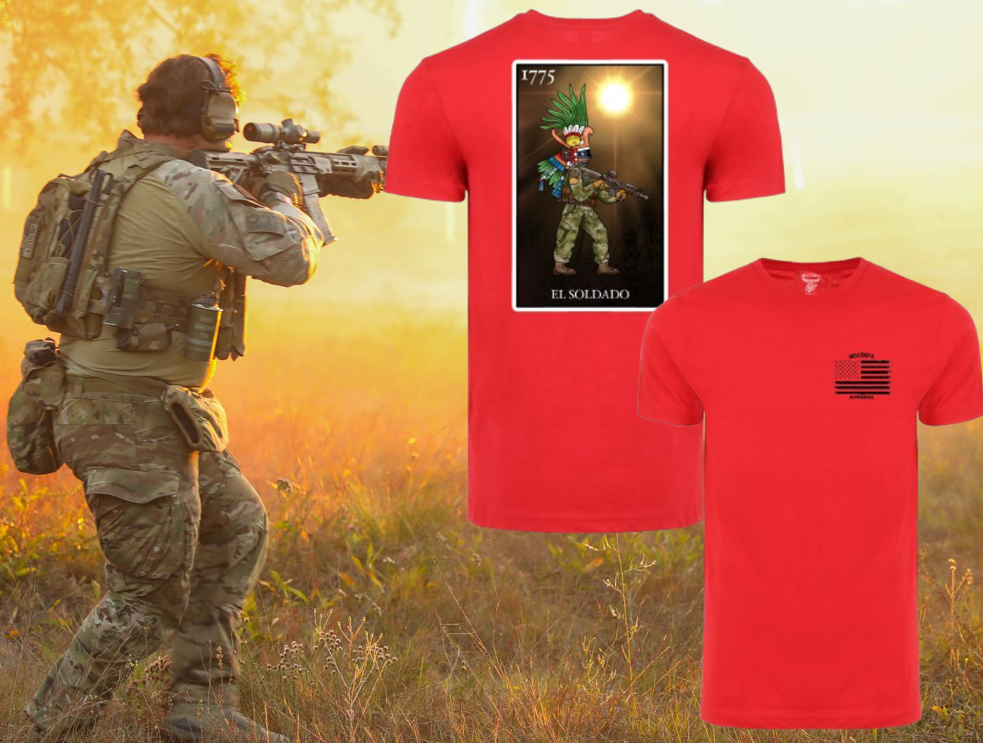 El Soldado Loteria T Shirt by La Linea MEXUSMAR