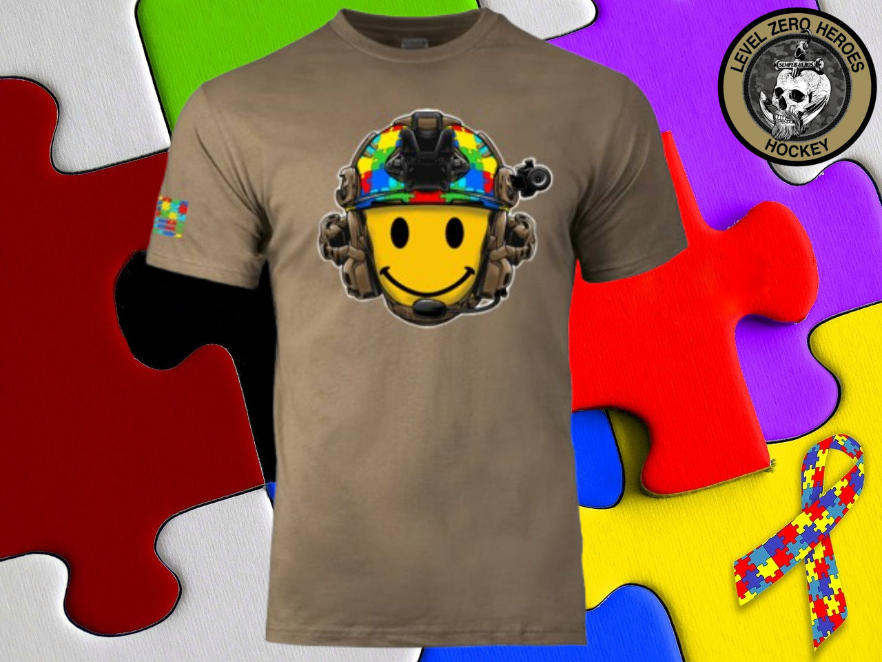 The Autism Tactical T Shirt by LZH Hockey
