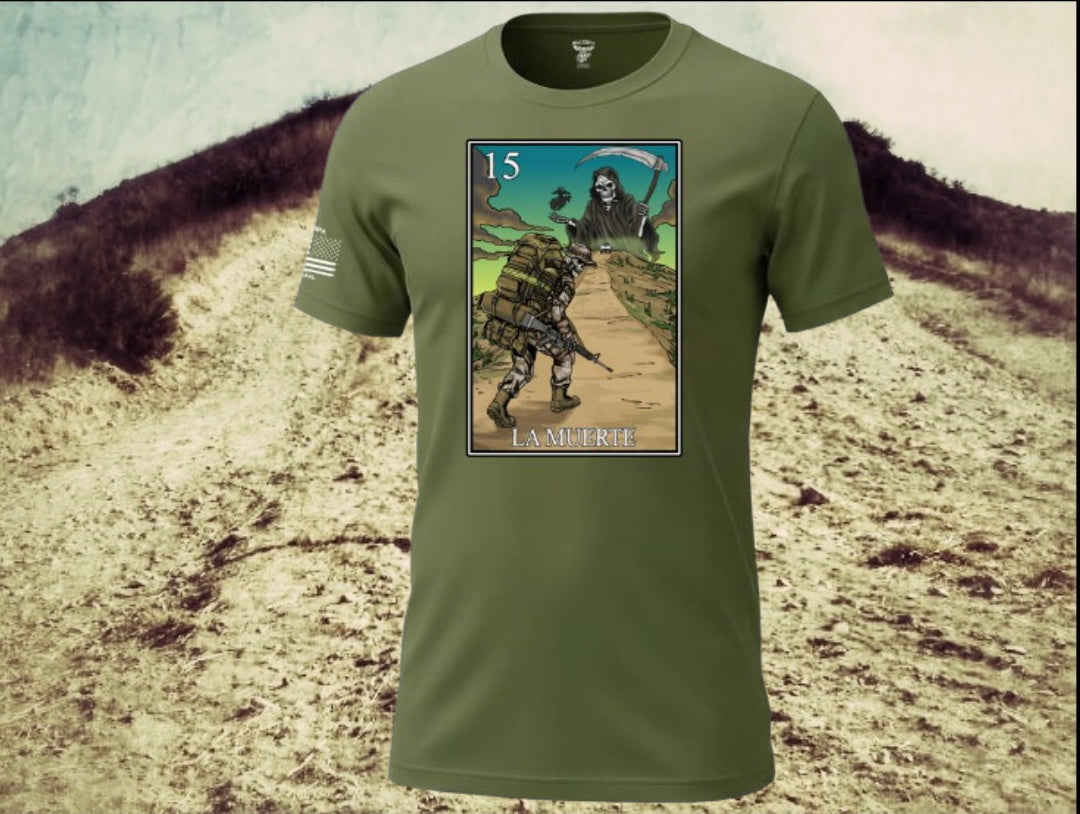 La Muerte Lotería T Shirt by La Linea MEXUSMAR