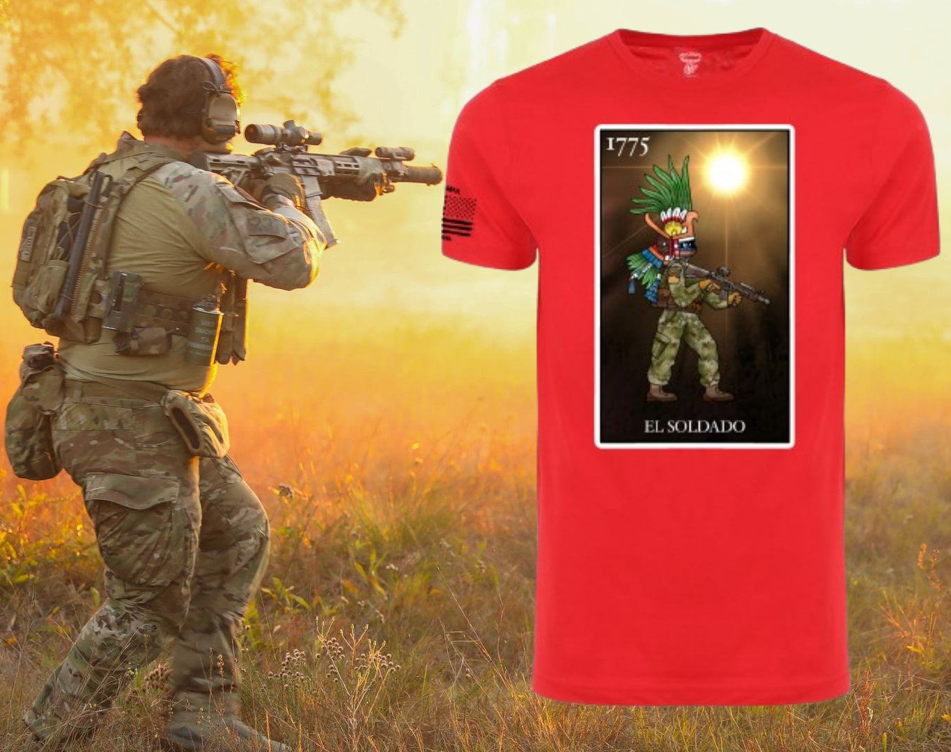 El Soldado Loteria T Shirt by La Linea MEXUSMAR