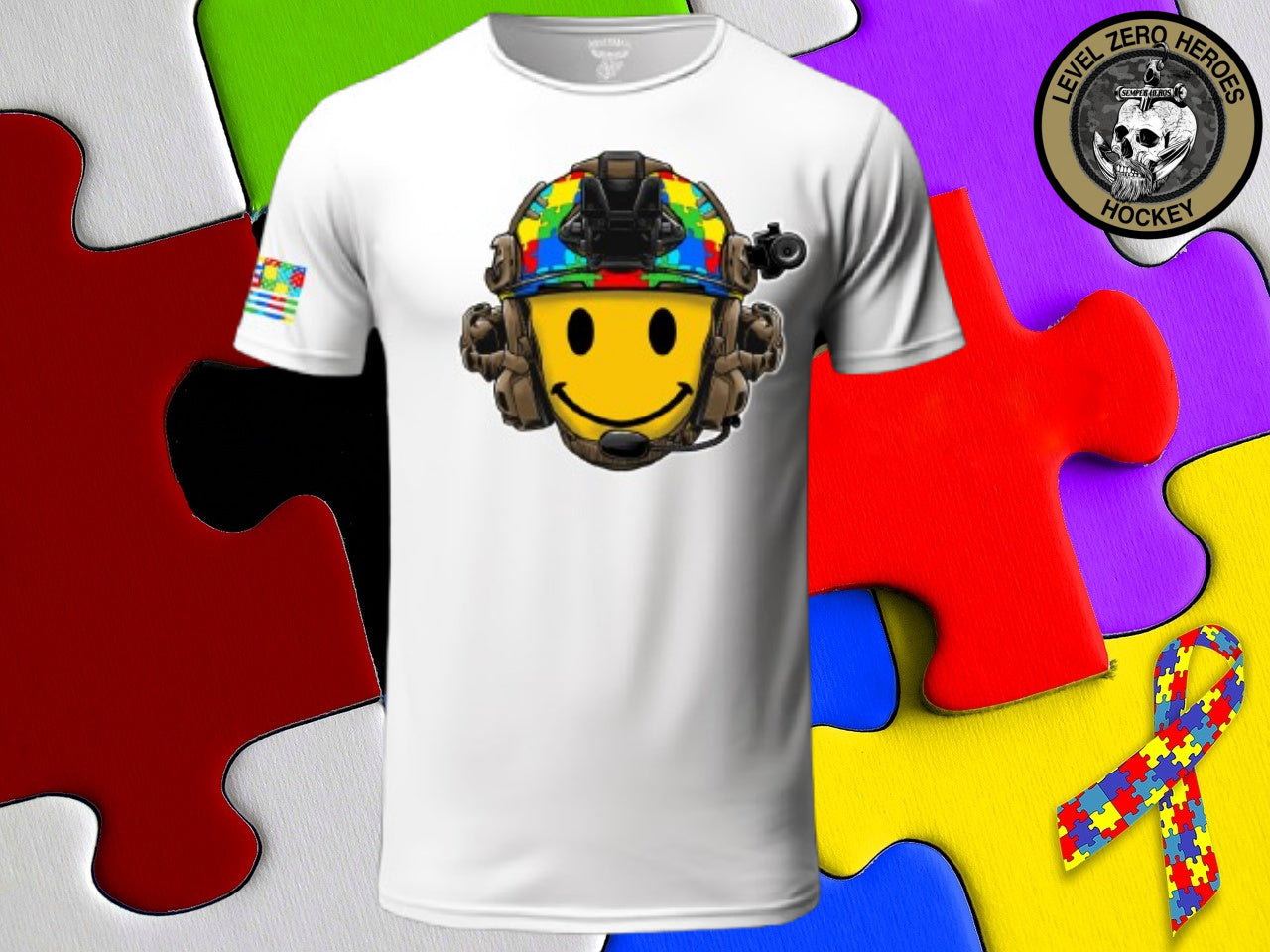 The Autism Tactical T Shirt by LZH Hockey