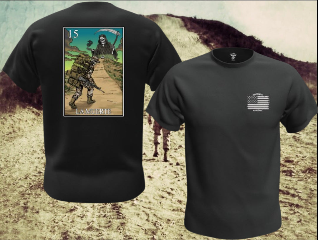 La Muerte Lotería T Shirt by La Linea MEXUSMAR