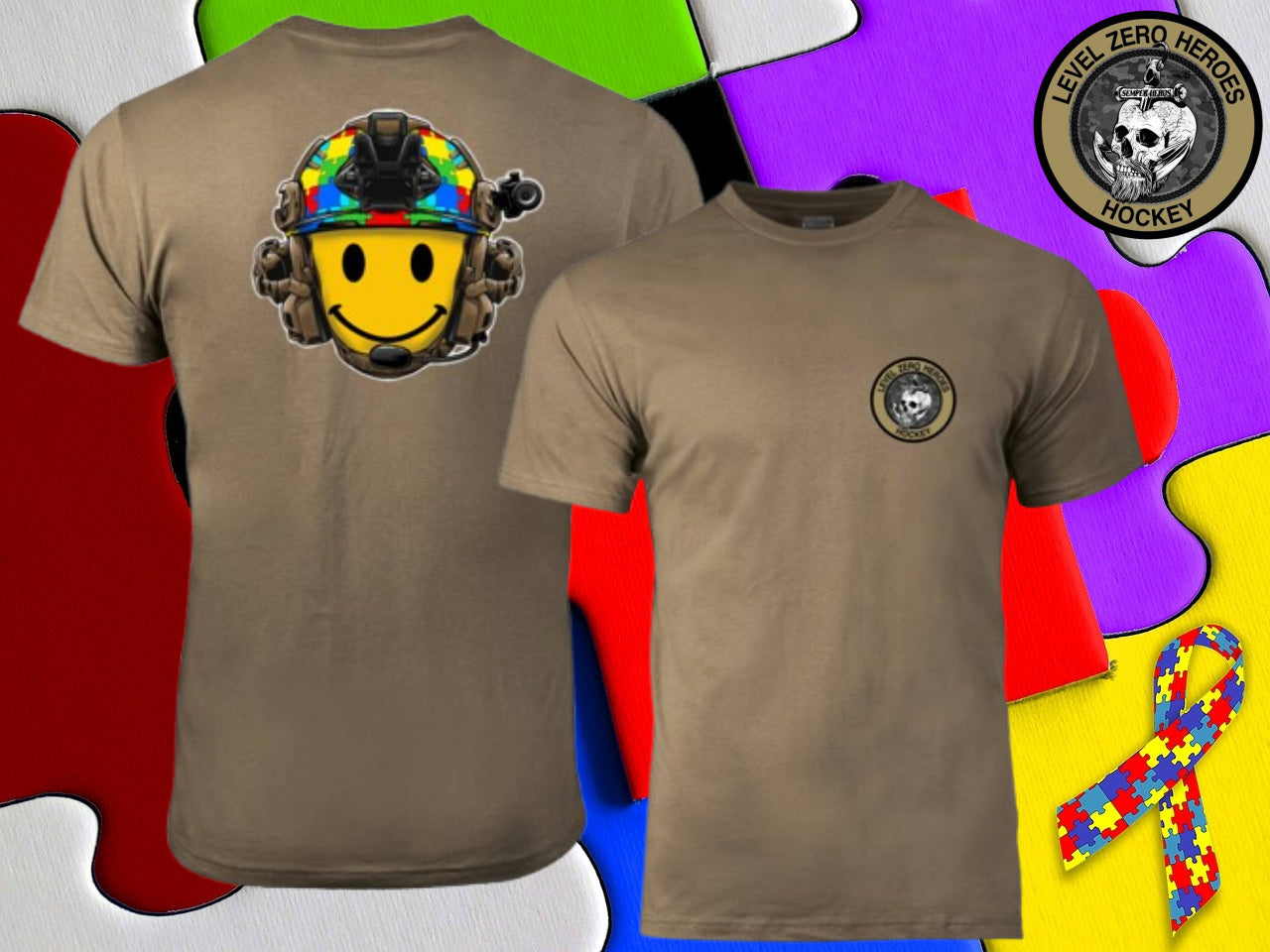 The Autism Tactical T Shirt by LZH Hockey
