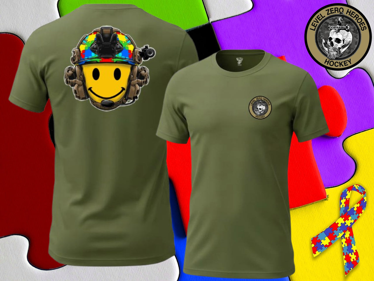 The Autism Tactical T Shirt by LZH Hockey